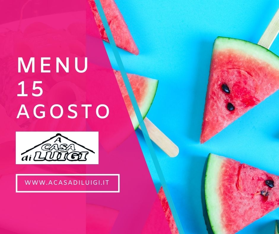 Menu Ferragosto